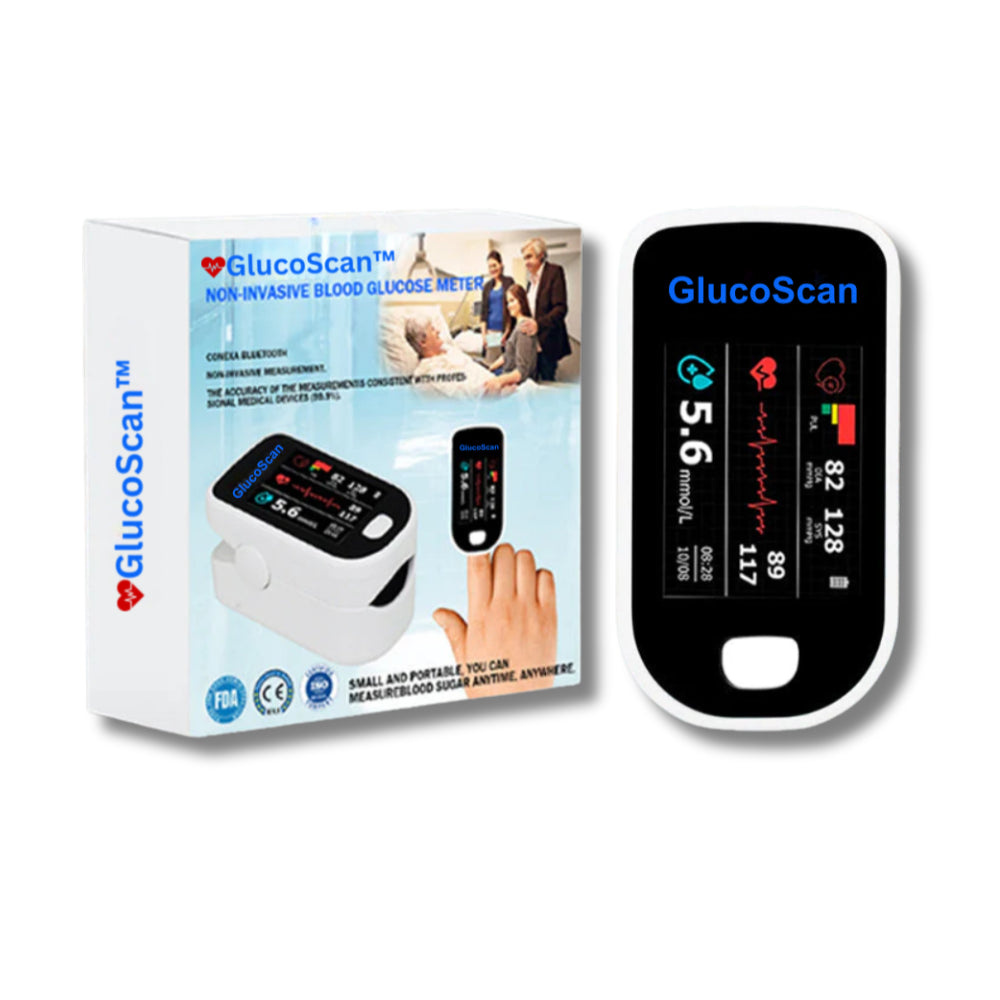 GlucoScan™ Pulsoxymeter | Beheer je diabetes 24/7 zonder prikken!